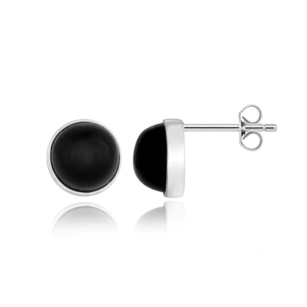 Handmade Oval Shaped Black Onyx Earrings AE-1023 – Its Ambra