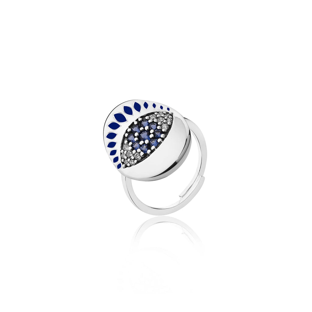 Pandora Signature Logo Pavé & Beads Ring | Sterling silver | Pandora US